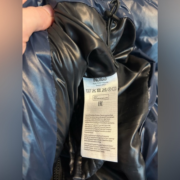 INDICODE Webster Puffer Jacket, Navy - Picture 10 of 10
